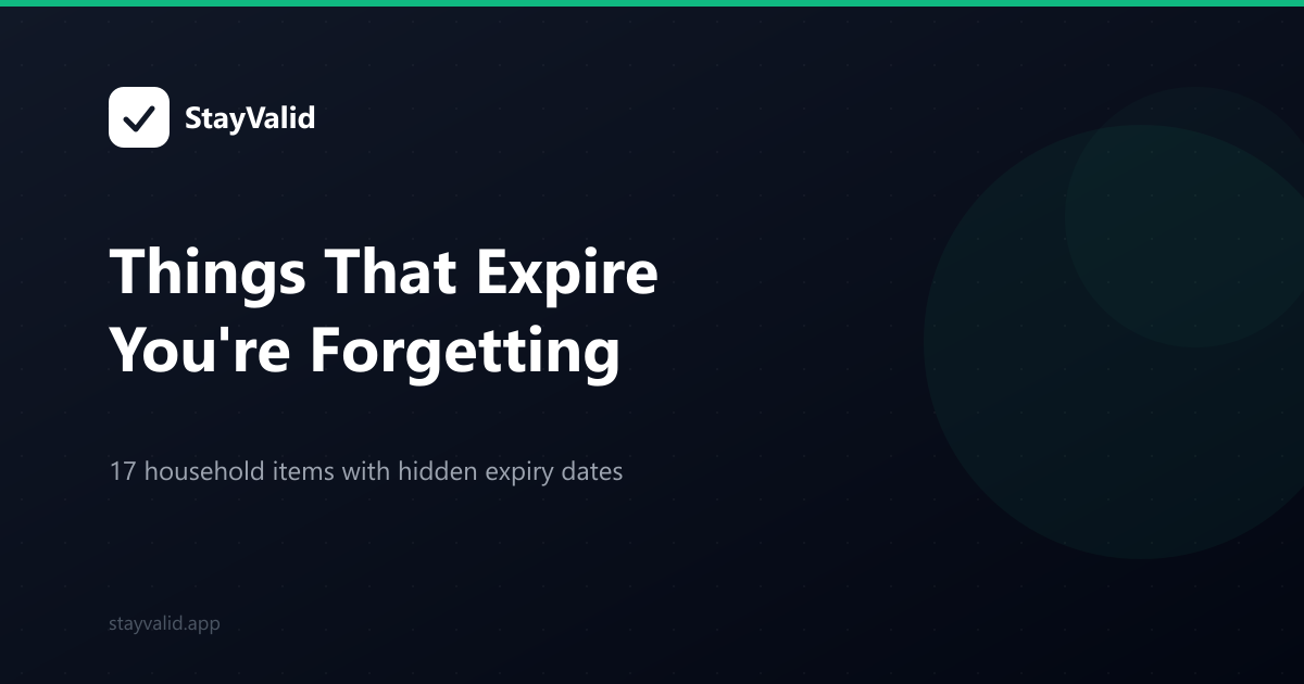 Things That Expire You’re Probably Forgetting
